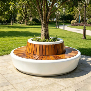 Artistic Public Seating Custom Tree Surround <b>Stools</b> for Street Landscape Decoration Zone - Product Image 3
