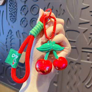 Nuevo Llavero de Pulsera con Cuentas de Cereza, Bonito Colgante de Muñeca para Parejas, para Llaves de Coche, Adorno para Bolso y Mochila, de Moda - Product Image 6