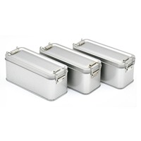Fournisseur direct d'usine, boîte alimentaire en fer blanc 150x60x60mm / boîte à biscuits, faible MOQ, vendue par carton, boîte en métal de qualité alimentaire