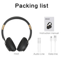 OEM Headphone dengan Headset Nirkabel Lipat Merek Anda Sendiri Super Bass Stereo Over Ear Headphone