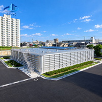 Bâtiment de station de pompage modulaire avec un enclos en structure métallique pour les projets municipaux et industriels d'assainissement et d'approvisionnement en eau