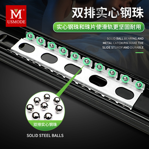 Meilong phần cứng chất lượng hàng đầu (Phật sơn chất lượng) 3-Fold mềm-close Ball bearing trượt Telescopic ngăn kéo kênh - Product Image 3