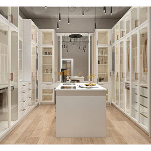 Armoires de luxe modernes haut de gamme avec portes en verre, îlots de rangement, dressing, systèmes de dressing sur mesure en bois pour chambre à coucher - Product Image 4