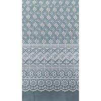Tissu Georgette Schiffli de qualité export avec broderie florale détaillée pour robes de créateurs, saris et kurtis à vendre