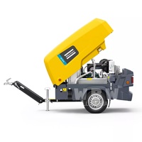 Compresseur d'air à vis diesel lubrifié de haute qualité XAS88 5m3/min 7bar Moteur Kubota Pompe à roulement pour forage de roche