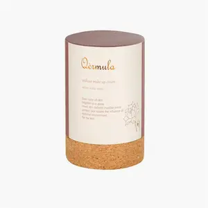 China Suppliers luxury craft paper packing carton cylinder skincare box cosmetic cardboard paper tube with cork