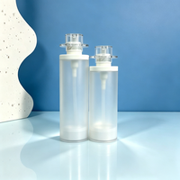 Flacon pompe airless 100 ml en plastique dépoli rechargeable pour cosmétiques avec distributeur à pompe, logo personnalisé