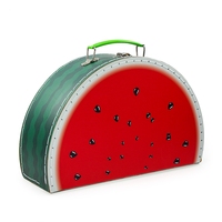 Boîte de valise en carton de modèle de pastèque de conception de fabricant de la Chine avec la boîte d'emballage de cadeau de poignée