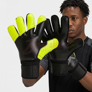 Gants de gardien de but de football personnalisés pour adultes, tailles 8, 9, 10, en cuir respirant, avec protection amovible pour les doigts, pour l'extérieur et la salle de sport - Product Image 6