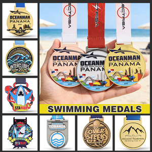 Medaglia Sportiva 3D Personalizzata per Campionati e Tornei, in Lega di Zinco, Bronzo Anticato, Premio a Forma di Squalo - Product Image 2