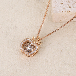 Oem/odm จี้รูปแอปเปิ้ลประดับเพชรสีทอง18K ทำด้วยมือสำหรับแฟนสาวสวมใส่ได้ทุกวันอย่างรวดเร็ว - Product Image 6