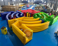 Jeu d'arène de labyrinthe gonflable de parcours d'obstacles étourdi jeu multijoueur de Machine rotative gonflable commerciale gonflable