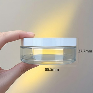 100g Clear Glass Cream Jar Empty Wide Mouth Bore Facial Lotion Bottle 3oz Glass Jars with Lids for Skin Care Packaging - Product Image 3