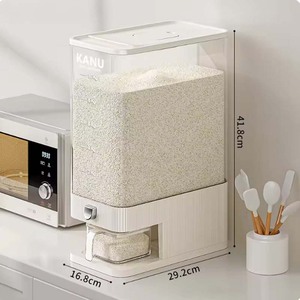 Cao Cấp 5/10Kg Nhựa Gạo Xô Côn Trùng Chống Ẩm Chống Thấm Hình Chữ Nhật Thực Phẩm Hộ Gia Đình Cấp Lưu Trữ Container Cho Hạt - Product Image 6