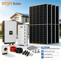 Système d'énergie solaire hybride hors réseau de 10 à 20 kW avec batterie LiFePO4 empilable pour l'alimentation des cabanes isolées, des campings et des bateaux