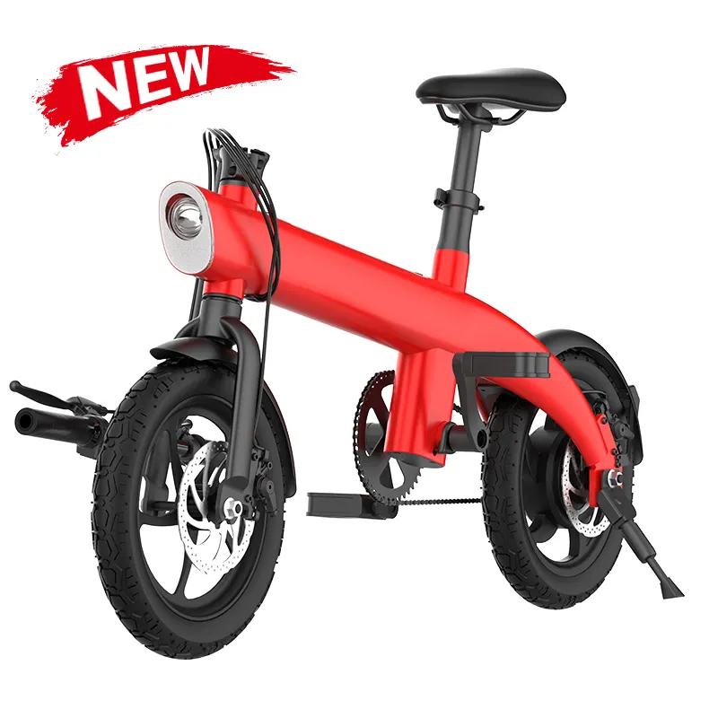 HX H2 Mới Có Thể Gập Lại Cực Elektrische Fiets 14Inch Lốp Trọng Lượng Nhẹ Xách Tay Xe Đạp E Fatbike 250W Xe Đạp Điện Ebike Xe Đạp