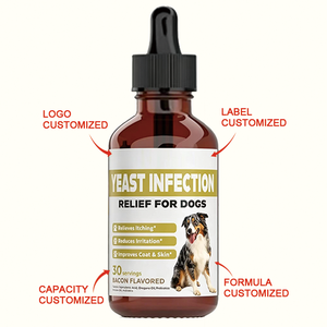 <span class=keywords><strong>Gotas</strong></span> Líquidas para el Alivio de Infecciones por Hongos en Perros, con Sabor Irresistible a Tocino, Apoyo Antifúngico, Marca OEM - Product Image 2
