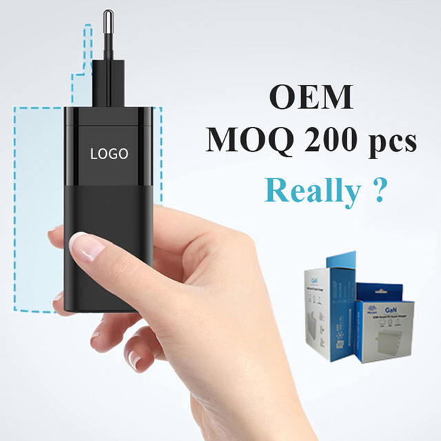 MOQ 200pcs 3 Years Warranty 3 Ports GaN Fast PD 65W Usb C Type C Wall Charger Adapter for Mobile Iphone and Laptop and Ipad