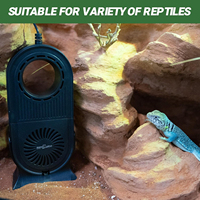 REPTIZOO Purificateur d'air pour reptiles 4-en-1 avec filtre à charbon, accessoires pour terrarium de dragon barbu