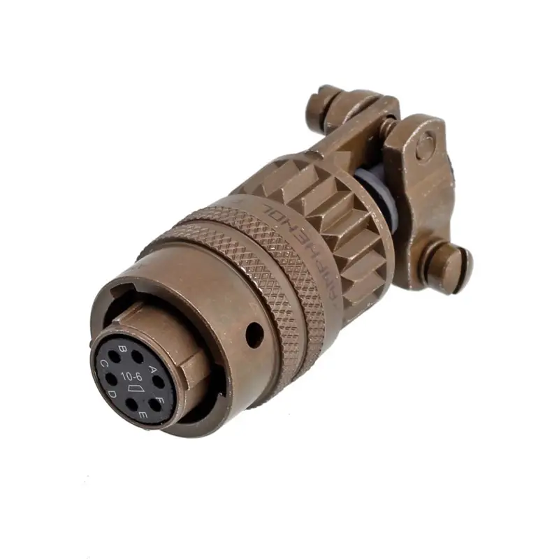 26482 Series Industrial PT06A-10-6P Circular Connector 6Pin Female Plug Solder Straight 10 Shell Size 6 Contacts