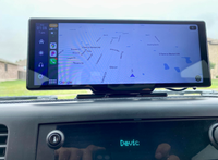 Caméra embarquée portable SUNWAYI GPS 10,26 pouces, caméra avant et arrière, CarPlay sans fil, Android Auto, boîte noire pour voiture
