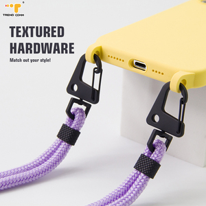 Laisse extensible <span class=keywords><strong>de</strong></span> 120cm anti-perte pour téléphone portable 8mm bandoulière ronde en corde <span class=keywords><strong>de</strong></span> polyester avec crochet <span class=keywords><strong>de</strong></span> sécurité - Product Image 6
