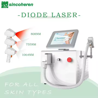 Appareil d'épilation au laser diode portable CE approuvé SDL-H 3 longueurs d'onde 500W 1064nm 755nm 808nm à usage commercial