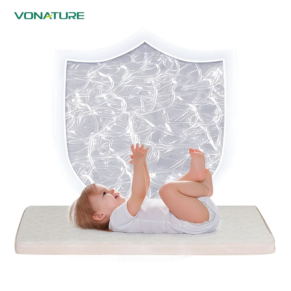 Cama de fibra de aire de primavera usada para niños antiácaros antialergia colchón de bebé para niños