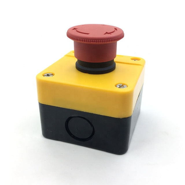 Waterproof Emergency Stop Switch Push Button Switch Control Box NO/NC Red Mushroom Emergency Stop Push Button Switch