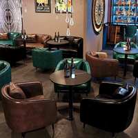 Ensemble de bar rectangulaire moderne en cuir synthétique européen, durable et imperméable, tailles personnalisées pour hôtel, chambre et salon