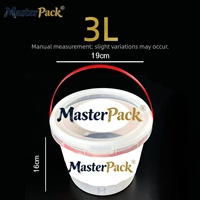 Seau alimentaire en PP de 100 oz avec poignée, étiquetage IML personnalisé, résistant au congélateur et inviolable, pour usage commercial de crème glacée