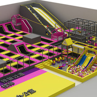 Equipo de parque de trampolín comercial Parque de trampolín interior multifunción para niños