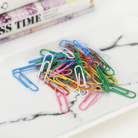 Paquete de 100 Clips de Papel Coloridos, Suministros de Oficina, Mini Clips Bonitos de 28 mm