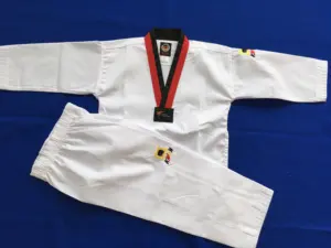 2024 caliente OEM artes marciales personalizadas desgaste de artes marciales entrenamiento NIÑOS dobok taekwondo uniforme