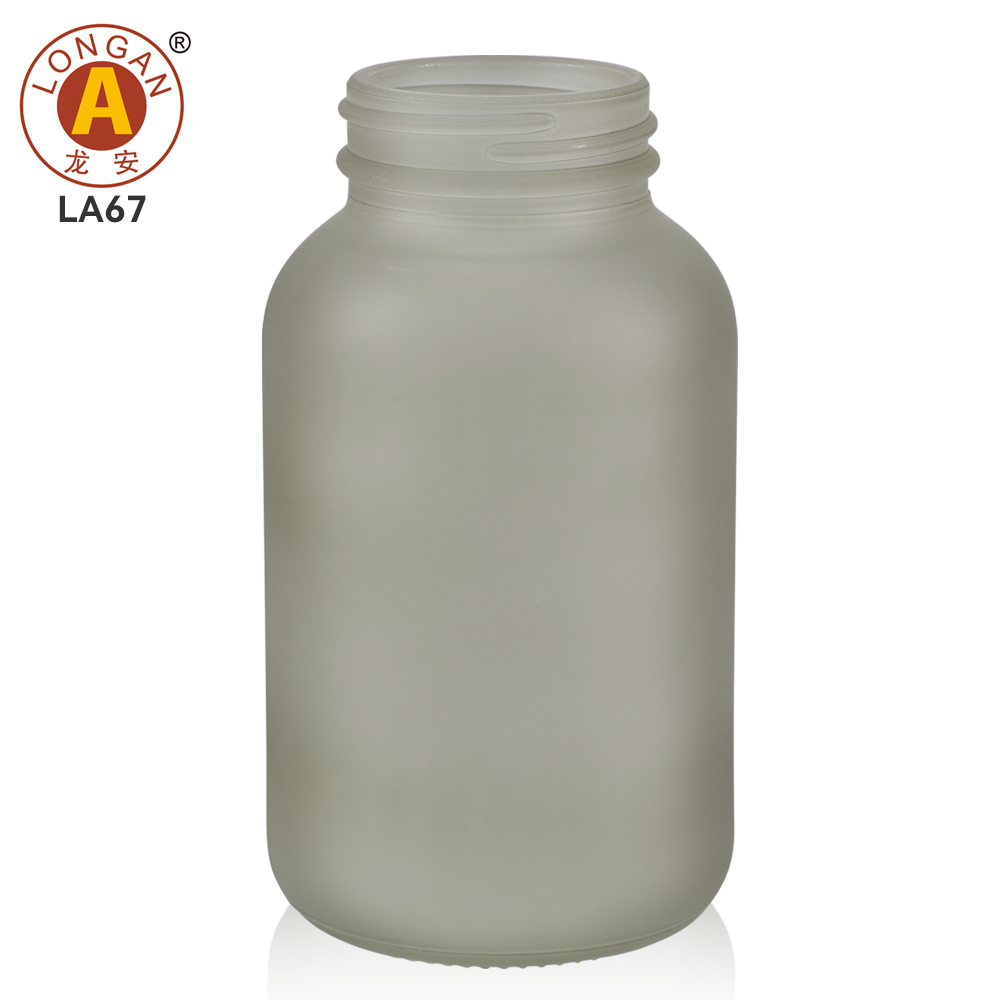 Flacon gris givré transparent