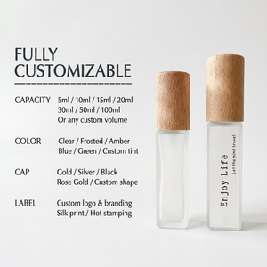 Flacone di Profumo Portatile di Alta Gamma, Ecologico, 10 <span class=keywords><strong>ml</strong></span>, <span class=keywords><strong>5</strong></span> Piccoli Campioni, Spruzzatore a Pompa in Vetro, Tappo in Legno di Ricambio - Product Image 3