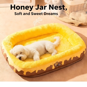 Winter Warmes Hundebett - Abnehmbares & Waschbares Haustierbett für Kleine bis Mittelgroße Hunde, Perfekt für Kaltes Wetter zum Schlafen - Product Image 2