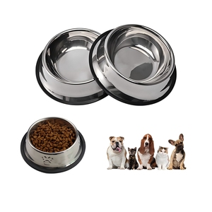 Top vendeur bols pour chiens de compagnie en acier inoxydable personnalisés bol d'eau Base en caoutchouc antidérapante fabricant - Product Image 1