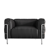Canapé multifonctionnel en PU de style nordique, pour salon, design italien minimaliste Bauhaus, noir, une place, luxe léger
