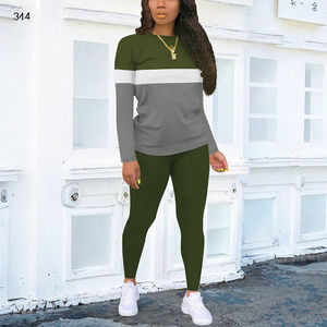 Trending Customized Lightweight Autumn Casual Activewear Modern Tracksuit Sets Elastic Waist <b>2</b> 1 Design for College Students - Product Image 3