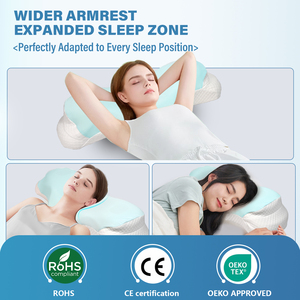 Có thể điều chỉnh điều trị Ergonomic giấc ngủ sóng hình dạng giường đường viền cổ tử cung gối 100% Bộ nhớ bọt gối - Product Image 6