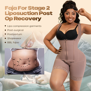 Giai đoạn 2 fajas colombianas tráng BBL bài operative bodysuit Shapewear fajas corset giảm béo cơ thể Shaper giảm béo vỏ bọc - Product Image 5