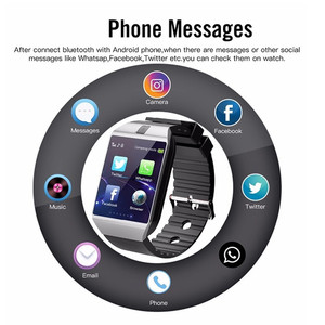 Reloj inteligente DZ09 BT, pulsera deportiva resistente al agua con Bluetooth, Monitor de ritmo cardíaco y Fitness, cámara GPS y tarjeta SIM - Product Image 4
