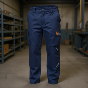 Pantalon de travail classique taille M noir avec poches cargo, résistant à l'abrasion, pour usage en usine - Product Image 3