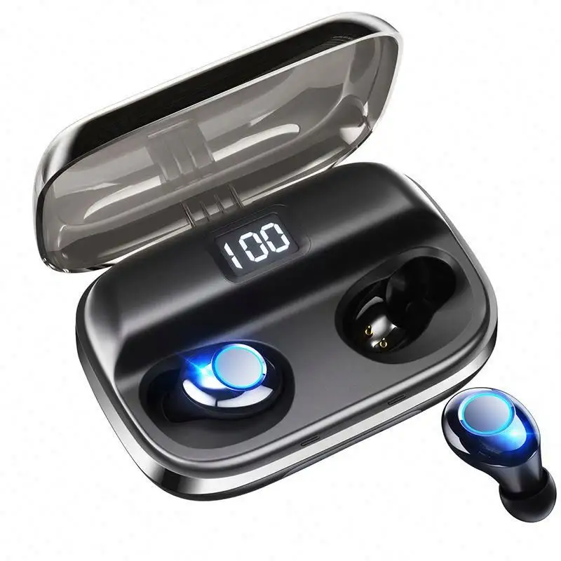 HiFi In Ear Stereo Earbuds Mini Boat Hands Free Headphone BT 5.0 Headset TWS Wireless Earphones With Charging Box