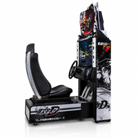 LECHUANG Simulateur de course en métal à monnayeur, machine d'arcade vidéo avec volant personnalisable pour divertissement familial intérieur pour enfants