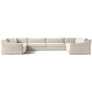 Divano Minimalista per Soggiorno, Set di Divani Componibili da Interno, Cuscini Morbidi e Confortevoli, Tessuto Ecologico, Arredamento <span class=keywords><strong>Modena</strong></span> - Product Image 5