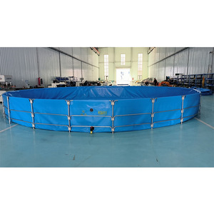 मोबाइल मछली पालन टैंक pvc सभी स्टील फ्रेम जलीय कृषि कृषि तालाब - Product Image 1