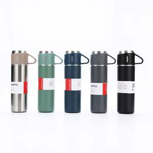 Weihnachtsgeschenk 3-teiliges Outdoor-Reise-Kaffee-Tee-Thermoskannen-Set aus Edelstahl mit 2 Bechern - Product Image 3
