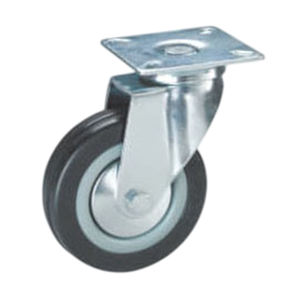Roue en caoutchouc de qualité médicale avec noyau en PP, roulement simple, prix compétitif, capacité de charge de 25 kg à 100 kg, diamètre de 50 à 125 mm - Product Image 4